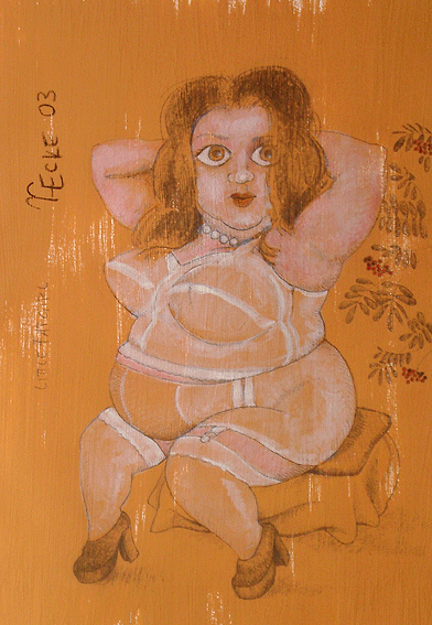 littlefatgirl fatgirl kleine dicke zeichnung plumper sexy lingerie art drawing painting hardy ecke 